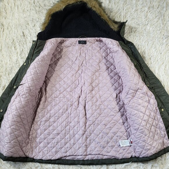 J. Crew Women’s Perfect Parka Army Green Waterproof Hooded Jacket Coat - Picture 7 of 16
